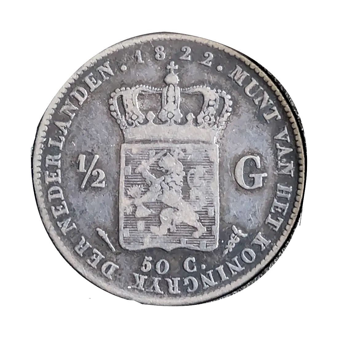 halve gulden willem 1 uit 1822