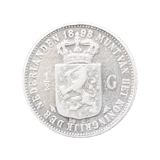 halve gulden wilhelmina 1898
