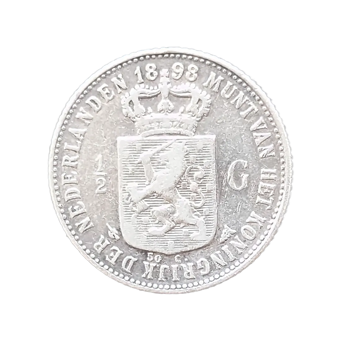 halve gulden wilhelmina 1898